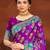 royal purple satin silk blend woven work traditional saree