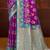 royal purple satin silk blend woven work traditional saree