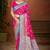 rani pink satin silk blend woven work traditional saree