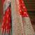 rust orange satin silk blend woven work traditional saree