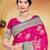rani pink satin silk blend woven work traditional saree