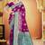 wine purple satin silk blend woven work traditional saree