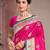 rani pink satin silk blend woven work traditional saree