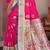 rani pink satin silk blend woven work traditional saree