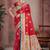 sindoor red satin silk blend woven work traditional saree