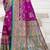 royal purple satin silk blend woven work traditional saree