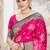 rani pink satin silk blend woven work traditional saree