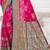 rani pink satin silk blend woven work traditional saree