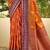 orange soft silk blend woven work traditional saree