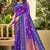 purple soft silk blend woven work traditional saree