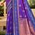 purple soft silk blend woven work traditional saree