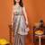 grey mannequin embroidery  work  saree 