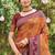orange soft silk blend woven work traditional saree