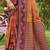 orange soft silk blend woven work traditional saree