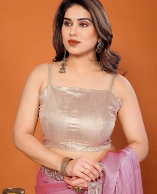 pink mannequin embroidery  work  saree  4