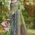 sea green soft silk blend woven work traditional saree