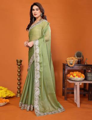 pear mannequin embroidery  work  saree  2
