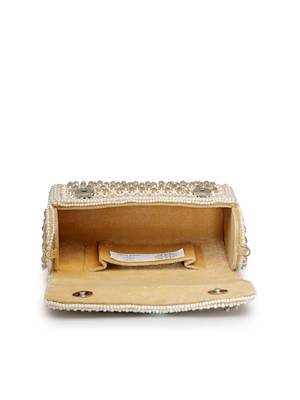  crystal cascade champagne velvet diamond mesh design embellished clutch 7