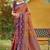 peach soft silk blend woven work traditional saree