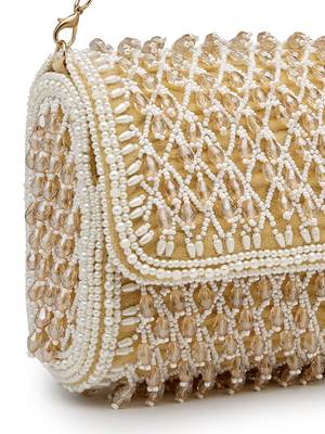  crystal cascade champagne velvet diamond mesh design embellished clutch 8