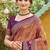 peach soft silk blend woven work traditional saree