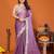 purple mannequin embroidery  work  saree 
