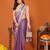 purple mannequin embroidery  work  saree 