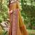 brown  soft silk blend woven work traditional saree
