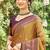 brown  soft silk blend woven work traditional saree