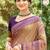 purple  soft silk blend woven work traditional saree