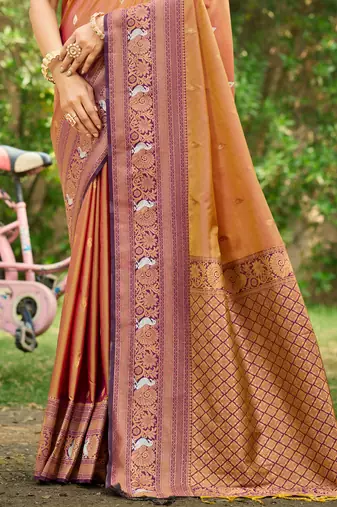 purple   soft silk blend woven work traditional saree