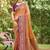 orange soft silk blend woven work traditional saree