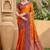 orange soft silk blend woven work traditional saree