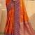 orange soft silk blend woven work traditional saree