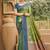 green soft silk blend woven work traditional saree