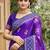 purple soft silk blend woven work traditional saree