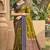 olive green soft silk blend woven work traditional saree
