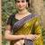 olive green soft silk blend woven work traditional saree