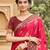 pink soft silk blend woven work traditional saree