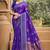 purple soft silk blend woven work traditional saree