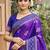 purple soft silk blend woven work traditional saree