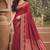 maroon soft silk blend woven work traditional saree