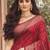 maroon soft silk blend woven work traditional saree
