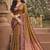 brown  soft silk blend woven work traditional saree