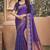 purple soft silk blend woven work traditional saree