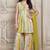 Mint Green Chinon Silk Floral print Alia Cutt Style Salwar Suit For Kids Girls