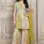 Mint Green Chinon Silk Floral print Alia Cutt Style Salwar Suit For Kids Girls