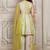 Mint Green Chinon Silk Floral print Alia Cutt Style Salwar Suit For Kids Girls