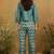 Rama Green Embroidery Jacket Style Palazzo Ethnic Set For Kids Girls