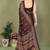 coffee printed, blocked printed daily wear chiffon, georgette saree with blouse